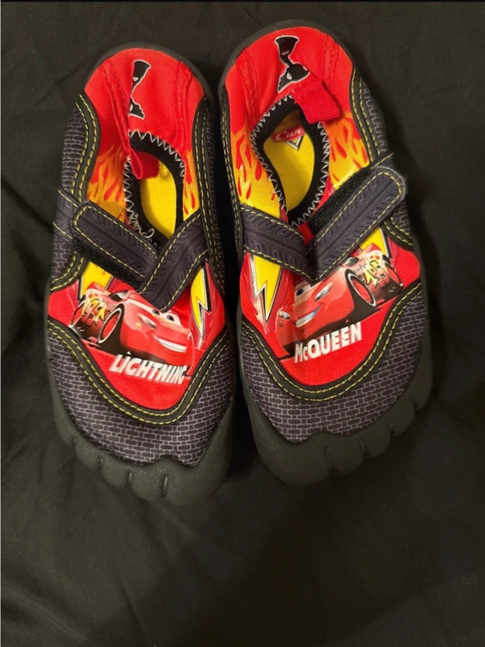 Disney Lightning McQueen Red and Black Kids Water Shoes